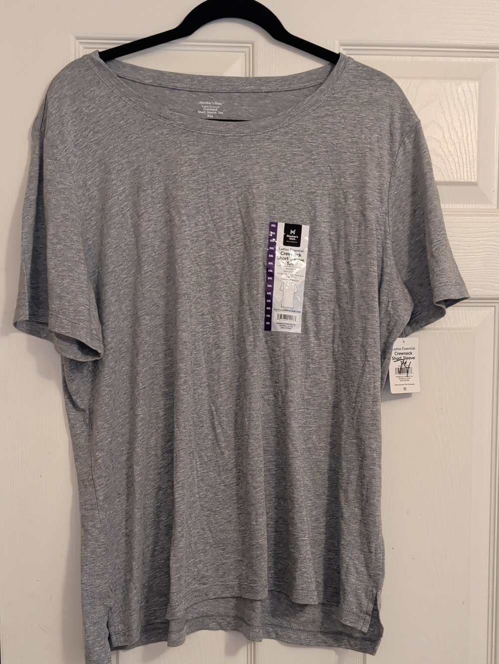 Member's Mark Short Sleeve Crew Tee - Heather Gray NWT